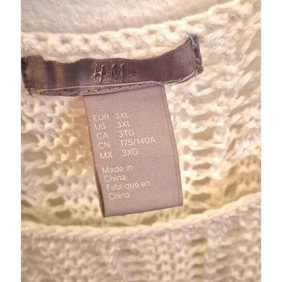 H&M Cream Mixed Pattern Crochet Tank Dress Size 3X NWOT - Picture 7 of 7
